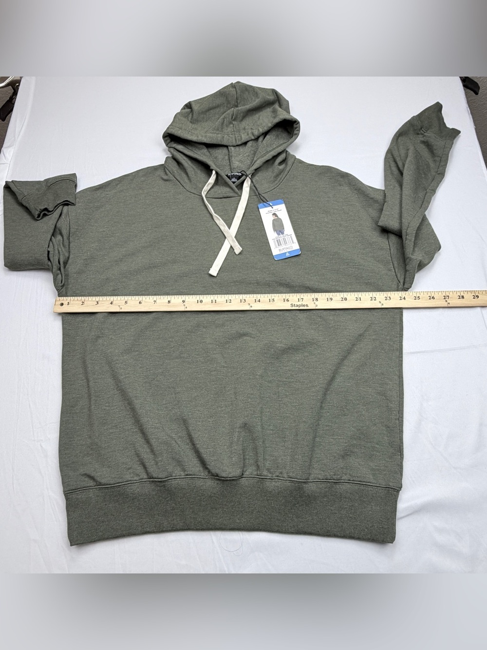 Buffalo David Bitton Olive Lightweight Hoodie - Picture 5 of 10